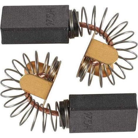 Jeu de balais de charbon de rechange (2 pièces) pour Bosch 1619X08020, 1619X07410, 1619X01351, 2610320391 et scies circulaires Skil HD77 - S77 (1/2)