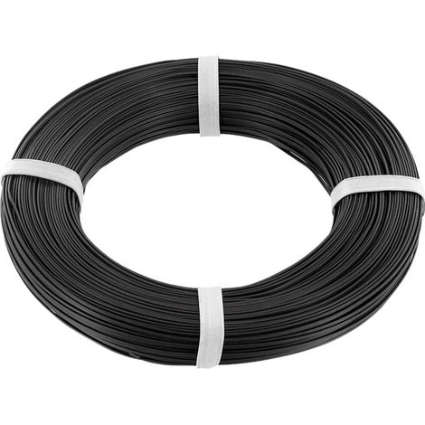 econ connect KZL2X008SW100 Fil de câblage 2 x 0.08 mm² noir 100 m C891542