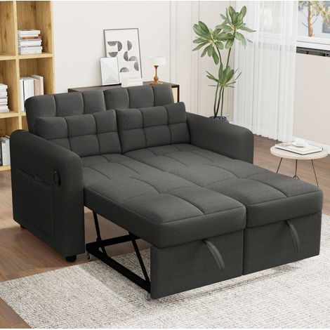 Sofá cama convertible con USB y respaldo ajustable OKMYHOME (1/5)