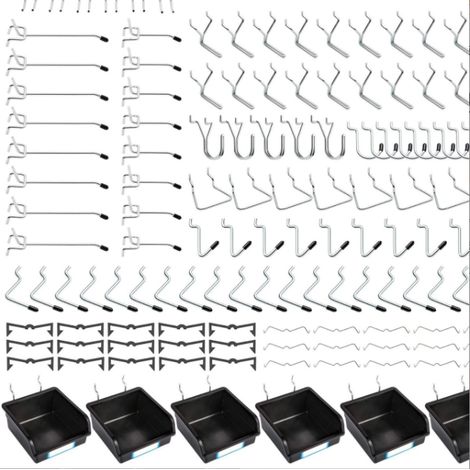 188 Crochets Pegboard Assortiment Metal Organisation Outils (1/4)