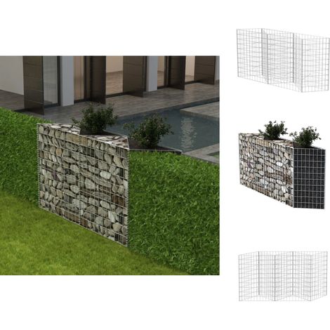Zaunfelder - Living Gabionenkorb Pflanzkasten Gemüse-Hochbeet Stahl 120×30×100 cm (1/5)