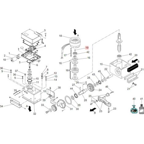 faac pièce détachée groupe ressorts vis de friction 746/844 63003342 (1/3)