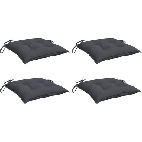 vidaXL Cuscini per Sedia 4 pz Antracite 40x40x7 cm in Tessuto Oxford