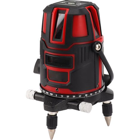 5-Linien-Laser-Nivelliergerät, selbstnivellierend, hohe Genauigkeit, vertikal und horizontal, EU-Stecker 110–240 V (1/5)