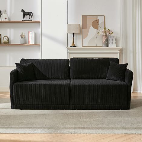 Canapé en tissu minimaliste et moderne, convertible et multifonctionnel – Canapé-lit confortable pour salons, bureaux et studios, canapé-lit double pliable idéal pour les petits appartements (1/4)