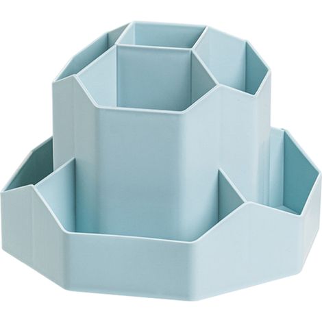 Boîte De Rangement Bureau - Porte-Crayon En Plastique - Pour Stylos Crayons Et Accessoires De Bureau - 1 Pièce (1/5)