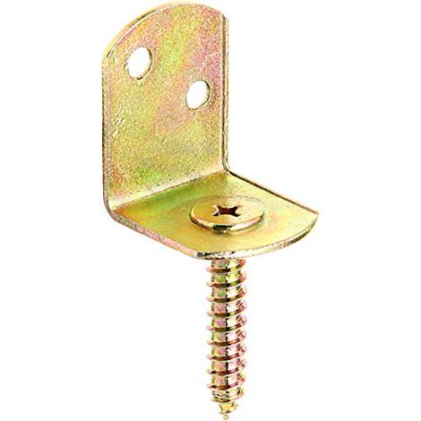 Alberts 212209 Supporto per recinzioni paravento a L, in varie versioni, zincato giallo, Altezza totale 83 mm, set da 24 (1/2)