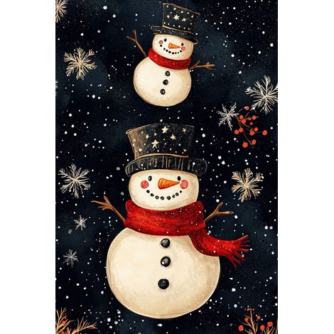 Tableau sur toile illu noël 30x45 cm - Impression sur Toile Murale Décorative - Image imprimée en HD sur Toile - Toile sur Châssis en Bois FSC - Fabriqué en France (1/4)