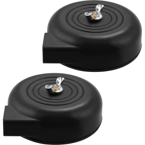 Lot de 2 filtres à air - Filetage 20 mm - Pour compresseur d'air - Noir (1/4)