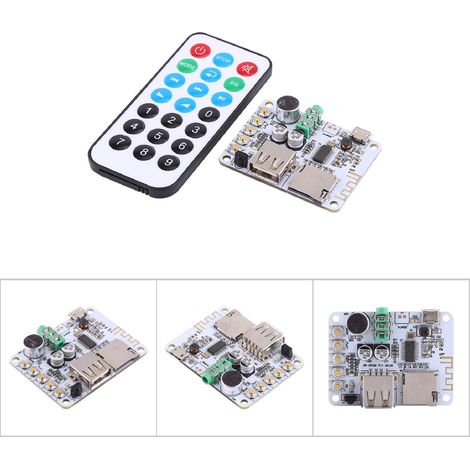 Récepteur Audio Bluetooth avec Microphone, Amplificateur USB, Lecteur TF FM MP3, Support WMA WAV FLAC (1/5)