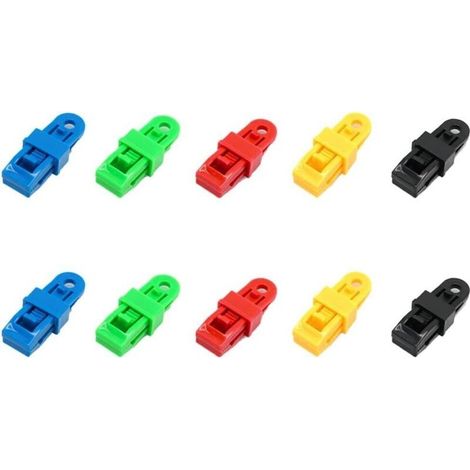 Set mit 10 Planenclips, elastischen Spannern, verstellbaren Planen- und Verdunkelungsgriffen (10 Stück) (1/5)