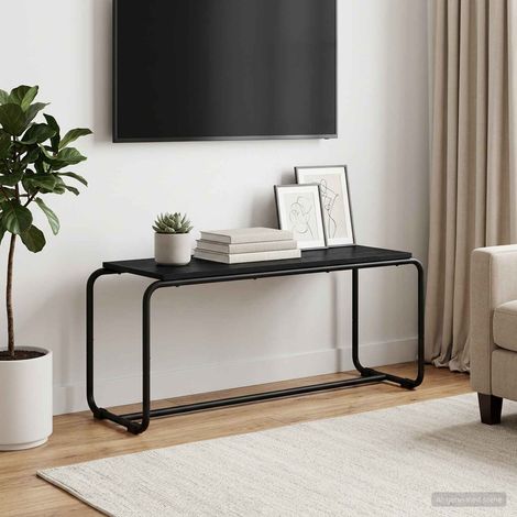 vidaXL Soporte de TV 98 x 35,5 x 42 cm Roble Negro (1/5)