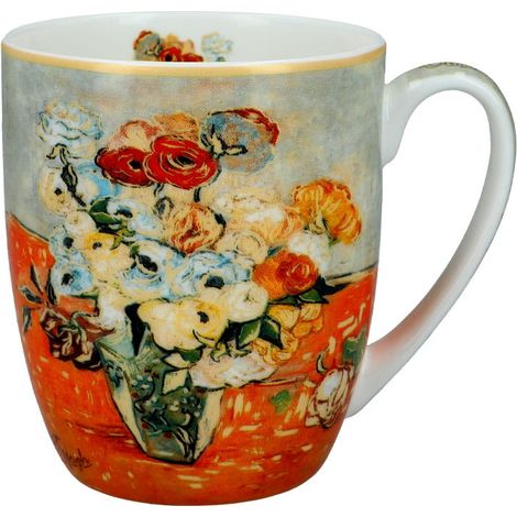 Carmani Porzellanbecher t. Camio 380ml - VAN gogh/Rosen (1/4)
