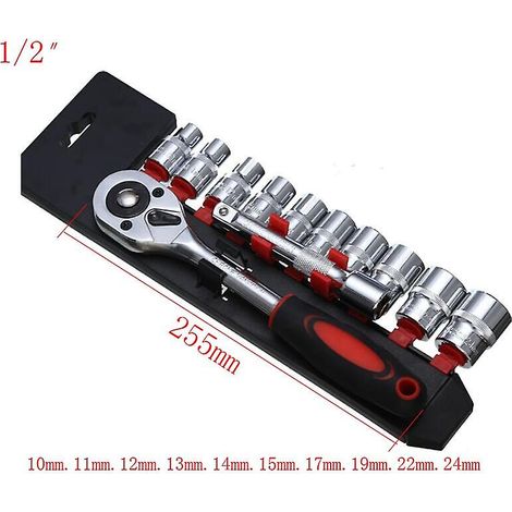 1/2" Cr-V Universal-Steckschlüssel für Fahrzeuge und Fahrräder mit Drehmomentschlüssel