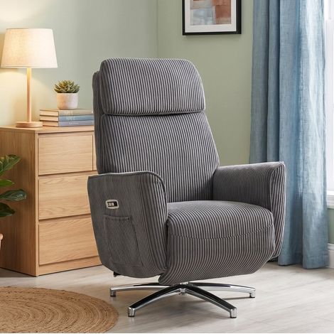 Sillón relax eléctrico giratorio 360° con 2 motores, USB-A/USB-C, OKWISH (1/5)