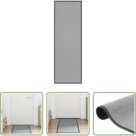 vidaXL Paillasson en polypropylène - Paillasson gris 60x180 cm (1/5)