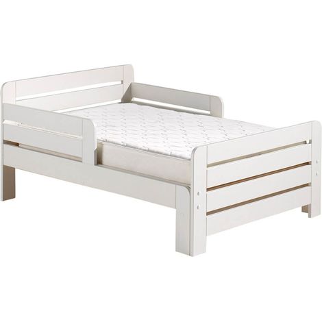 THEMIS - Lit Evolutif Blanc + Matelas Réglable 90x140/200cm (1/4)