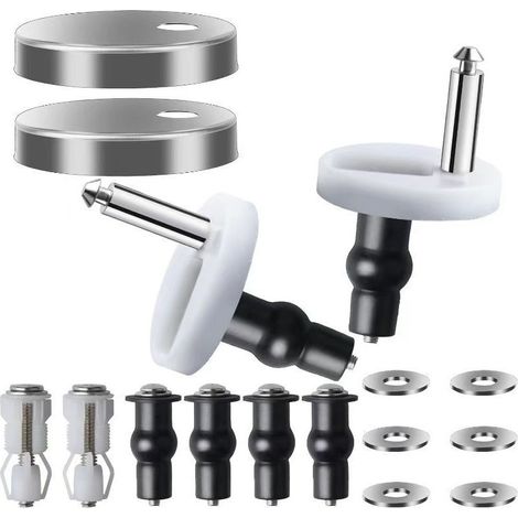 Fixation universelle pour abattant de WC, vis de fixation pour abattant de WC, accessoires de montage pour abattant de WC en acier inoxydable, quinca (1/5)