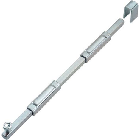 Metalideal Verrou ou loquet vertical avec pointe carrée Dimension - 10 x 10 mm, Longueur - 300 mm (1/4)
