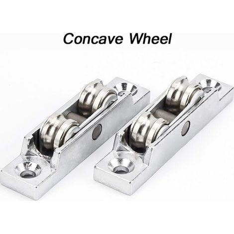 4pcs Sliding Window Pulley Zinc Alloy Material, Suitable for Sliding Door and Window Cabinet, Double Balance Wheel Angle Adjustment, Furniture Accessories Door Accessories