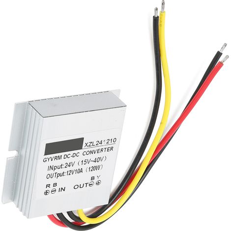 Convertisseur DC 24V à 12V 10A 120W Étanche Abaisseur de Tension