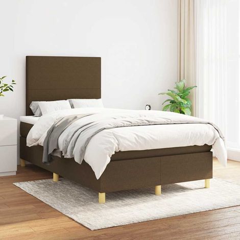 Boxspringbett mit Matratze Dunkelbraun 120x200 cm Stoff (1/5)