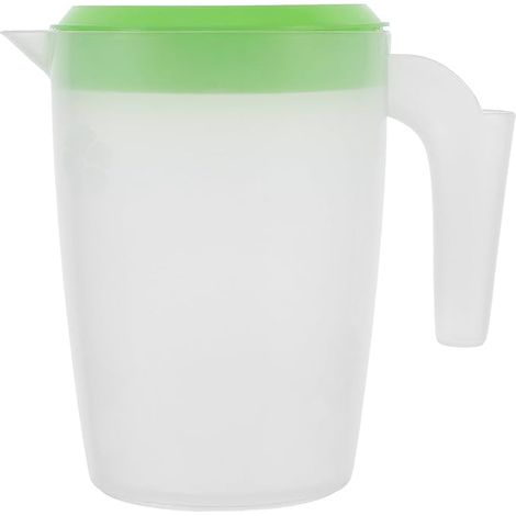 Pichet à Eau Bec Verseur en Plastique Transparent Couvercle Anti-Déversement pour Réfrigérateur et Usage Domestique (1/5)