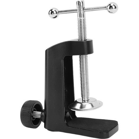 Soporte de mesa en forma de C - Abrazadera de escritorio ajustable de aluminio en forma de C para lámparas de mesa (1/5)