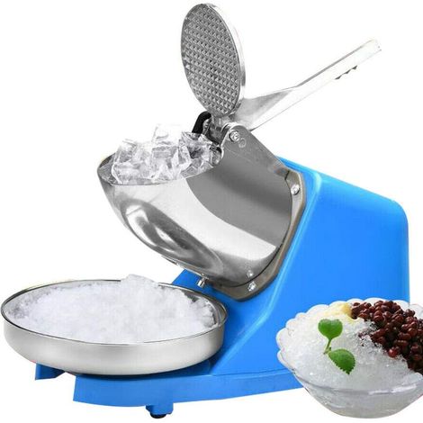 Broyeur à glace électrique Machine à raser les glaçons en acier inoxydable Broyeur à glace à usage commercial Mixeur domestique 65kg par heure (1/4)