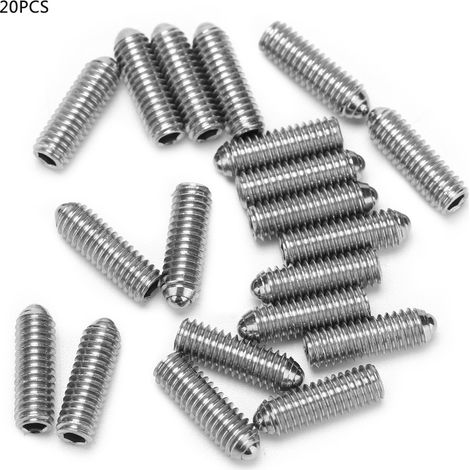 Steel Spring Ball Plunger Hex Bolt Socket Fixing Screws Positioning Bead (M612, 20pcs)