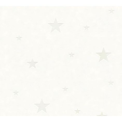 Children wallpaper wall Profhome 324401 non-woven wallpaper textured matt white 5.33 m2 (57 ft2) (1/5)