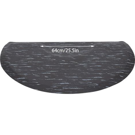 Alfombra para salón, acolchada y antideslizante, color negro. (1/2)