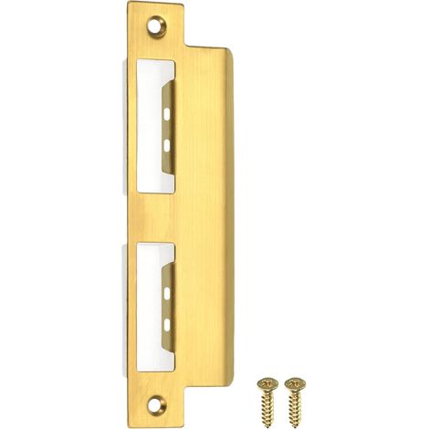 145Mm X 40Mm Plaque de Frappe de Verrou de Porte Couleur Or (1/4)