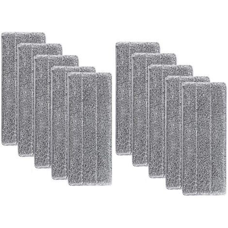 Super Absorbant Recharges de Tête de Vadrouille - Tampon de Nettoyage de Tête de Balai de Ménage Lavable en Microfibre de Vadrouille de Nettoyage Lavable en Microfibre (10pcs)