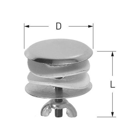 ASW Cache-trou de robinet Stedo 300001 D 40 mm, L 40 mm, acier inoxydable poli (1/2)