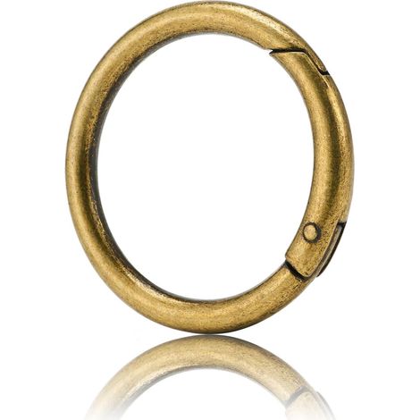 15 PCS mousqueton rond Gros Boucle à Ressort Ronde Ressort Anneau Boucle Snap Ressort pour la fabrication artisanale de sacs à main, fermoirs porte-clés, sacs