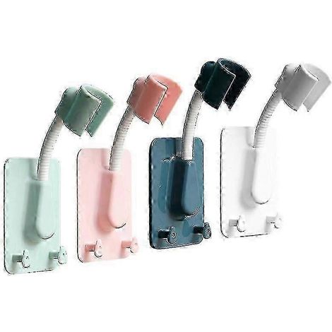 Support de pommeau de douche sans perçage, support de douchette réglable, rose (1/3)