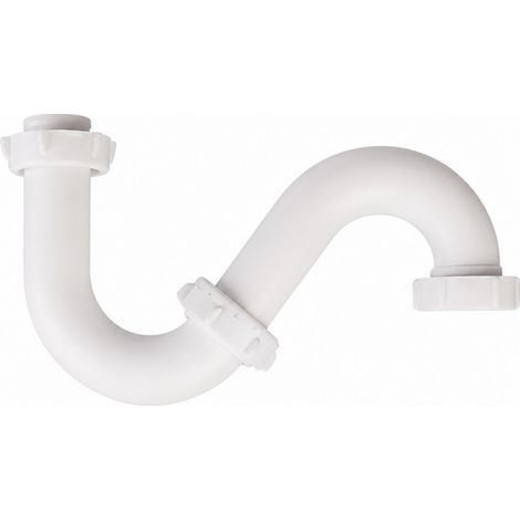 Sifone verticale per lavabo in PVC bianco Porcher (1/2)