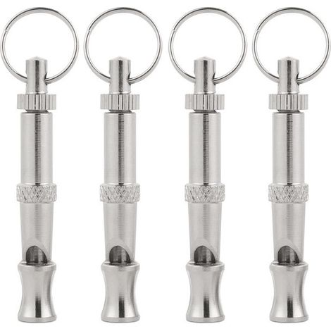 Sifflet à ultrasons pour chien, sifflet à haute fréquence pour chien, sifflet à ultrasons réglable pour l'entraînement, l'aboiement, l'assise et le rappel des chiens, 4 pièces