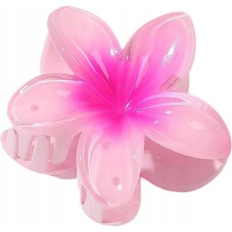 Fermaglio per capelli XL con fiore rosa sfumato 7,5x8 cm SP286 (1/5)