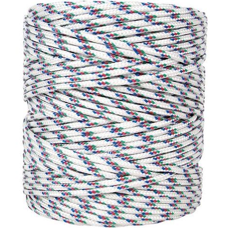 Bobina Cordon Trenzado Poli 5mm 200m Tricolor