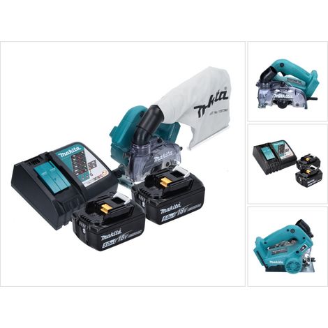 Makita DCC 500 RT Akku Diamantschneider 18 V 125 mm Brushless + 2x Akku 5,0 Ah + Ladegerät