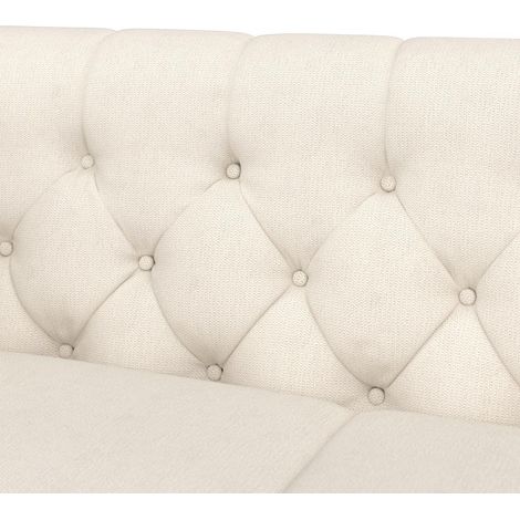 Mömax Sofa Liliana Creme Webstoff (1/5)