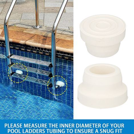 Chapes de Protection de Tuyaux pour Escalier de Piscine en Caoutchouc, Pack de 2, Dimensions 5.7x5.7x3.7cm (1/5)
