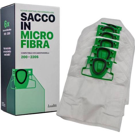 Ricambio Folletto Sacco In Microfibra K200/220S Pz.6