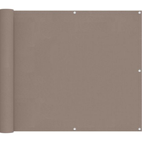 Balcony Screen Taupe 100 x 400 cm Oxford Fabric vidaXL