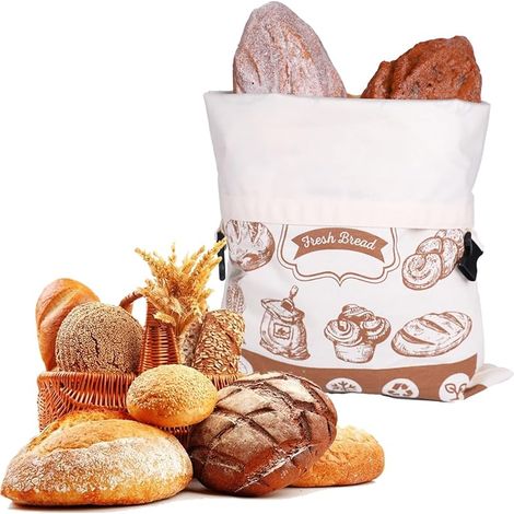 Sac a Pain, Housse à Pain En Tpu avec Fermeture à Clip, Imperméable et Réutilisable, Idéal pour La Pâtisserie à La Maison, Dimensions : 32 × 42 Cm (1/5)