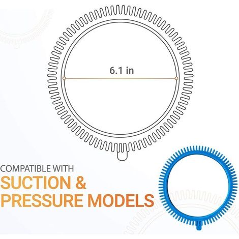 2 Pièces Séries 896584000-143 Kit de Pneus Bleus avec Super, pour Nettoyeur de Piscine 2X, 4X, Roues de Compression pour Phoenix, adapté à Poolvergnuegen，Hayward Phoenix