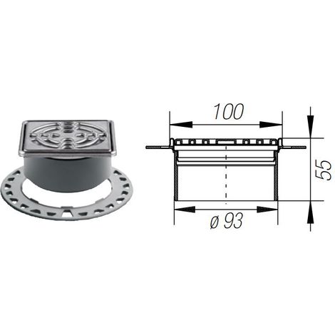 Kerdi Drain Set Griglia Design 1 Acc. 10X10
