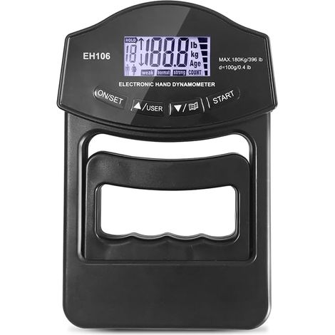 Mètre numérique de force manuelle électronique 180 kg Dynamomètre à main rétroéclairé LED (1/5)
